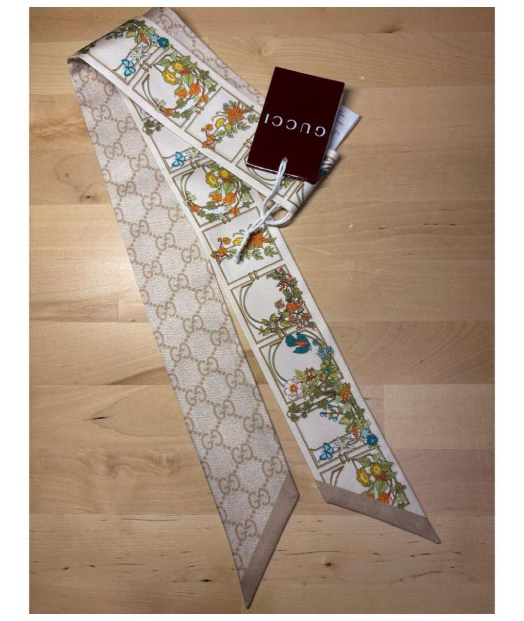 GUCCI Мульти шелковый шарф, фото 5