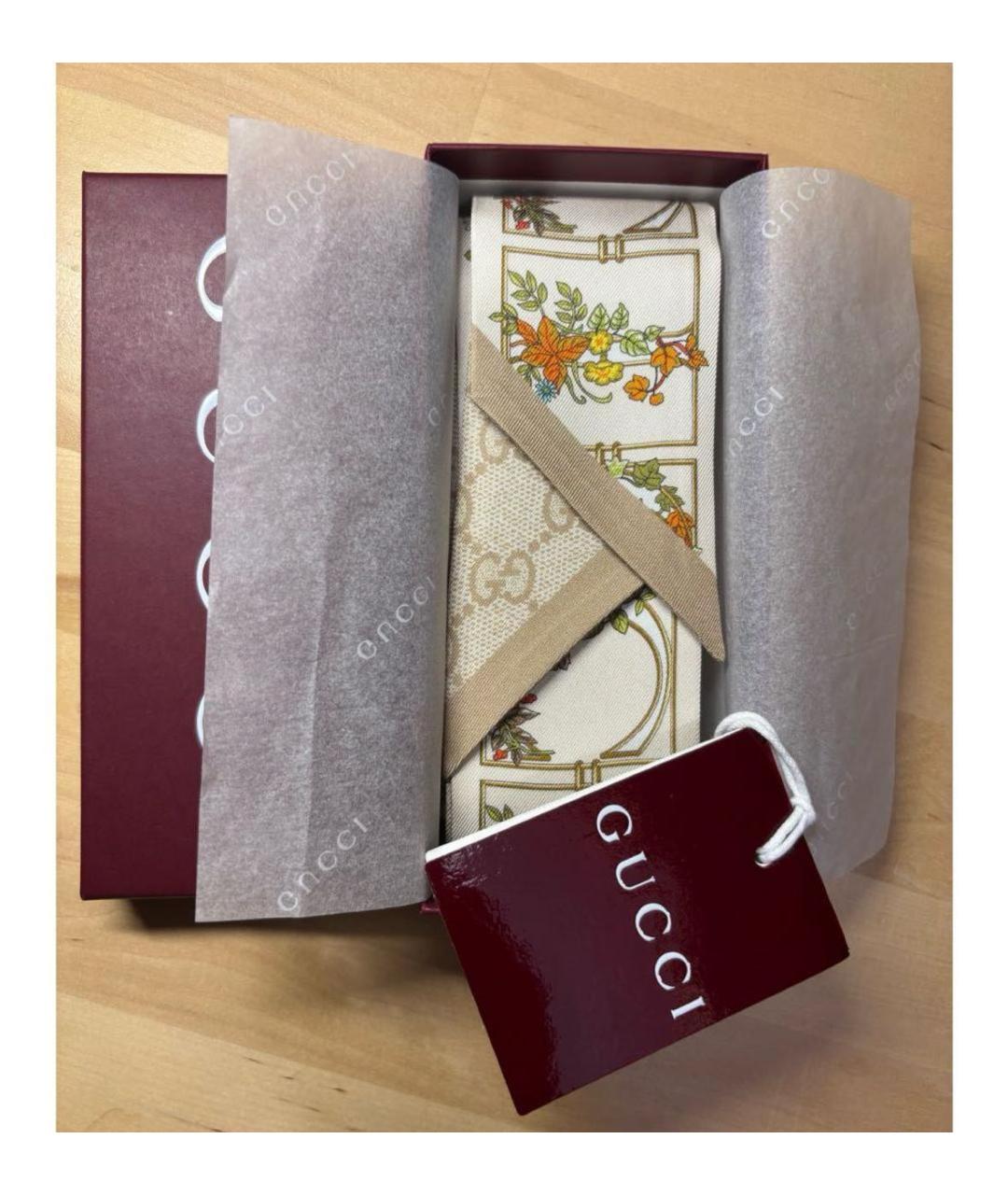 GUCCI Мульти шелковый шарф, фото 6