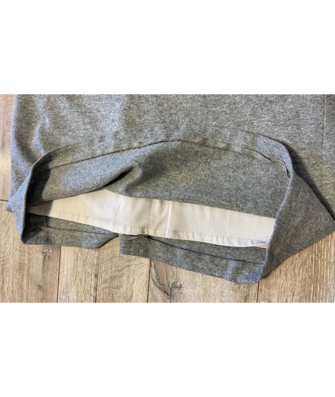 PESERICO Серое шерстяное повседневное платье, фото 8