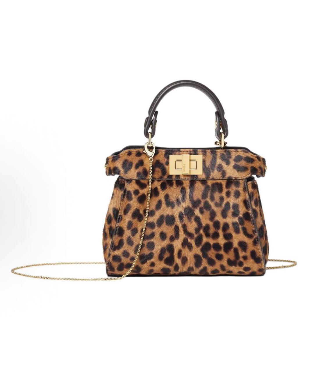 FENDI Коричневая меховая сумка через плечо, фото 6