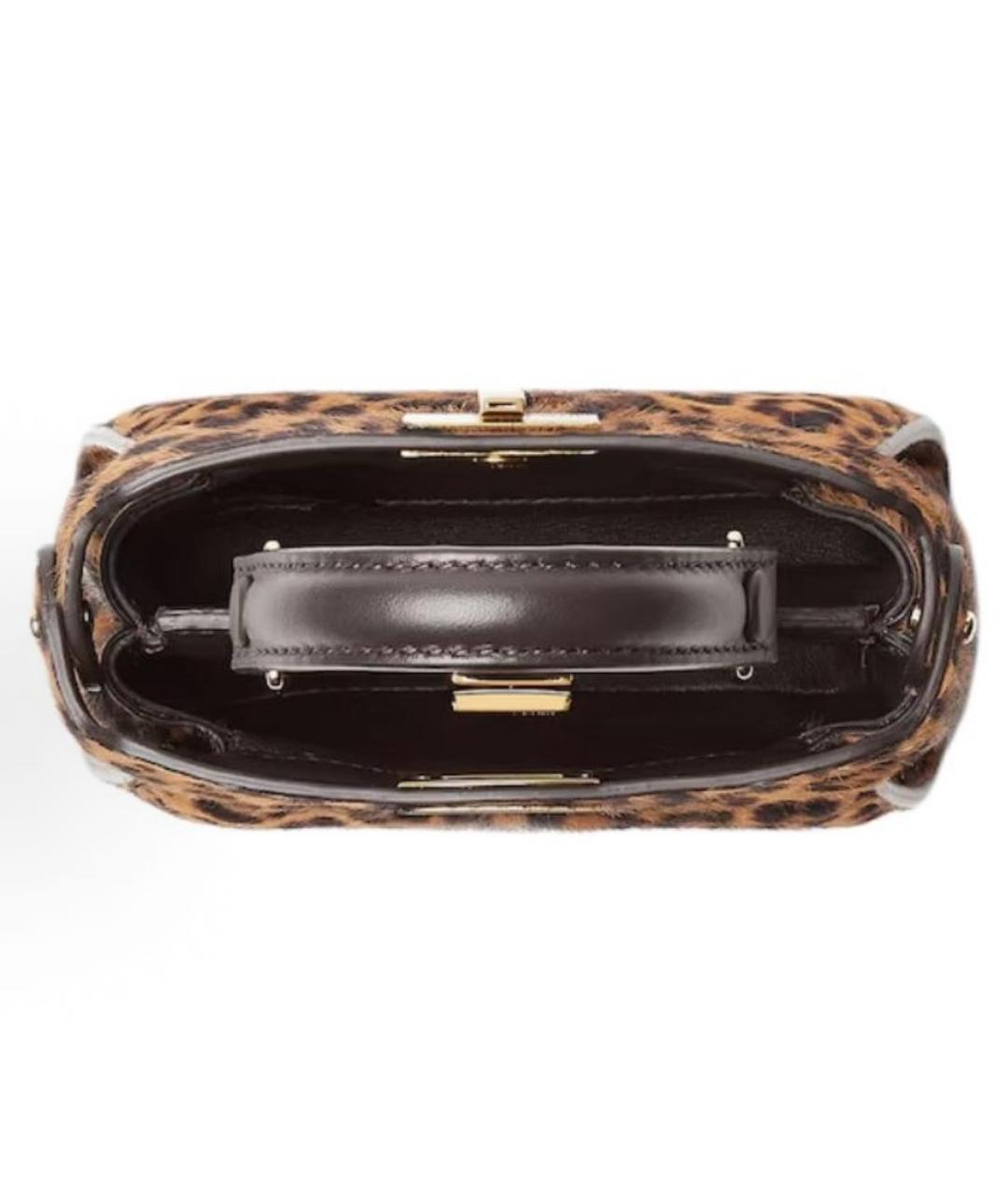 FENDI Коричневая меховая сумка через плечо, фото 3