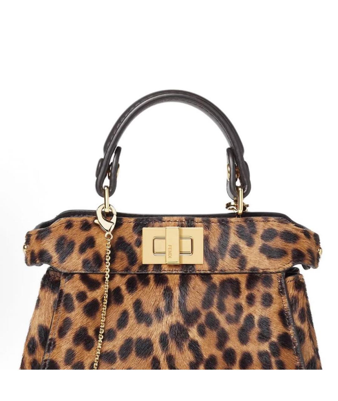 FENDI Коричневая меховая сумка через плечо, фото 5