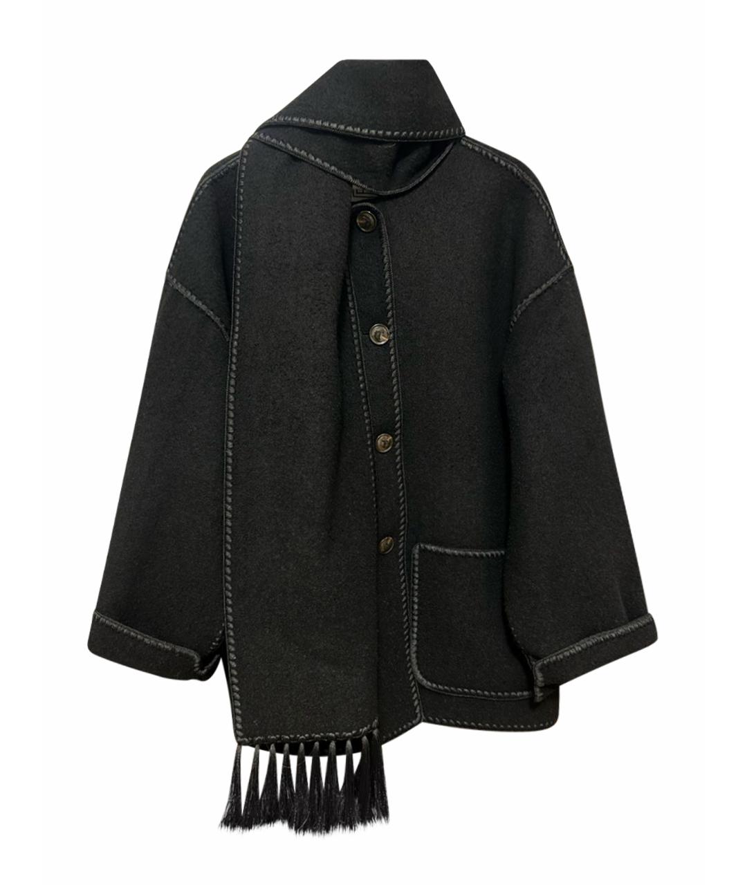 TOTEME Черное шерстяное пальто, фото 1