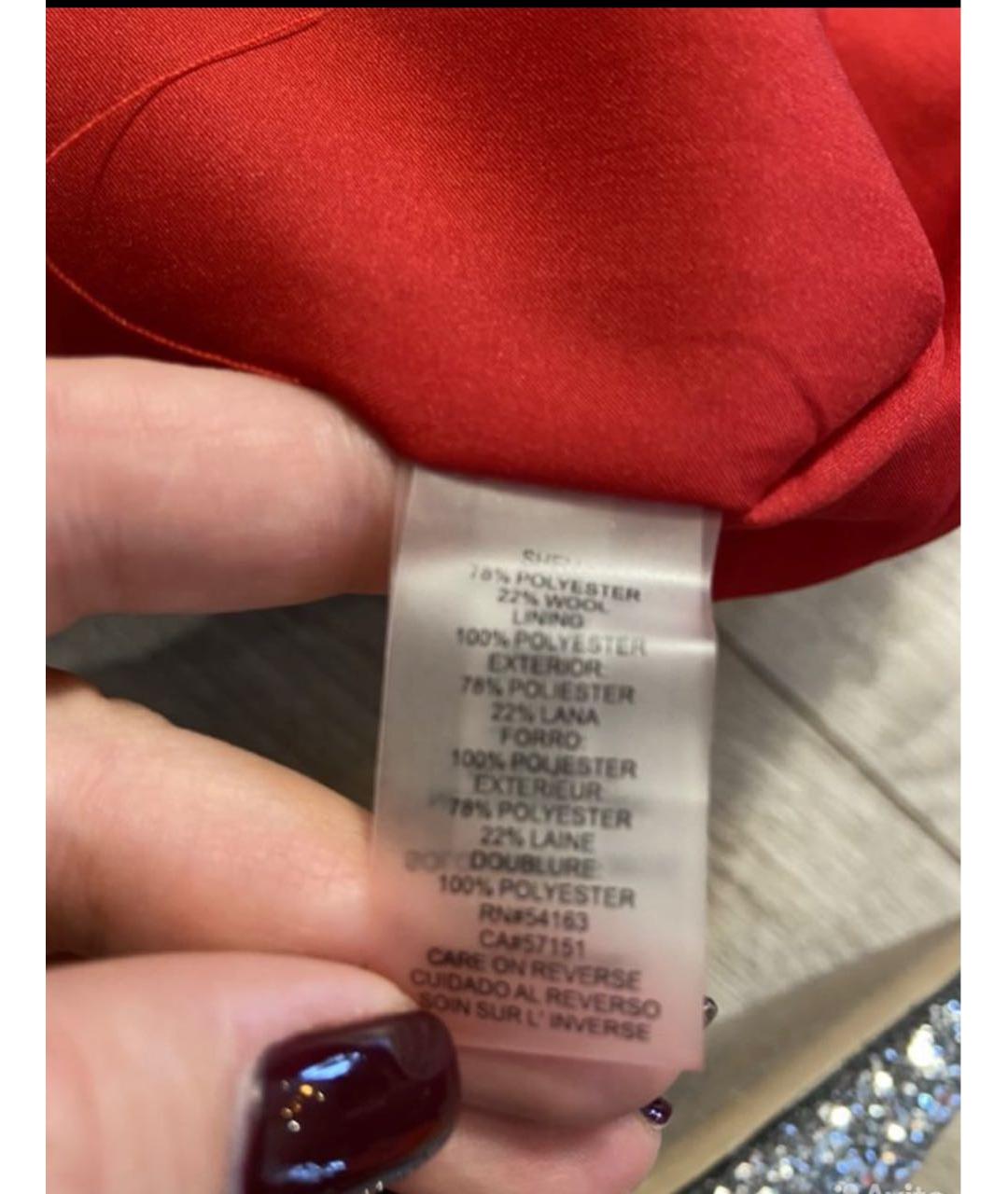 KARL LAGERFELD Красное шерстяное повседневное платье, фото 7