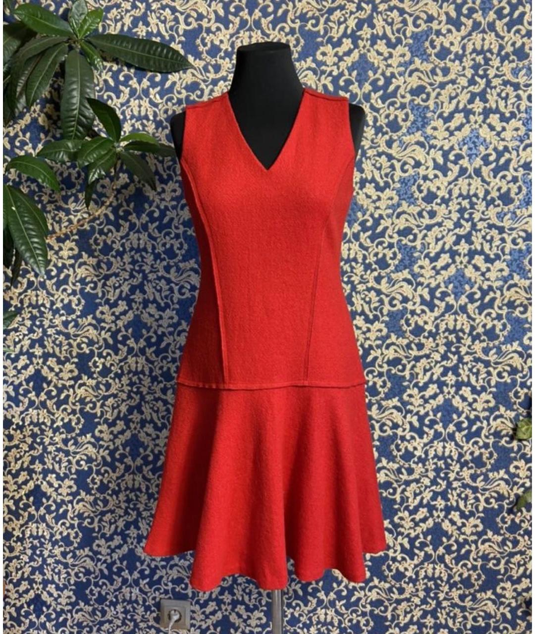 KARL LAGERFELD Красное шерстяное повседневное платье, фото 9