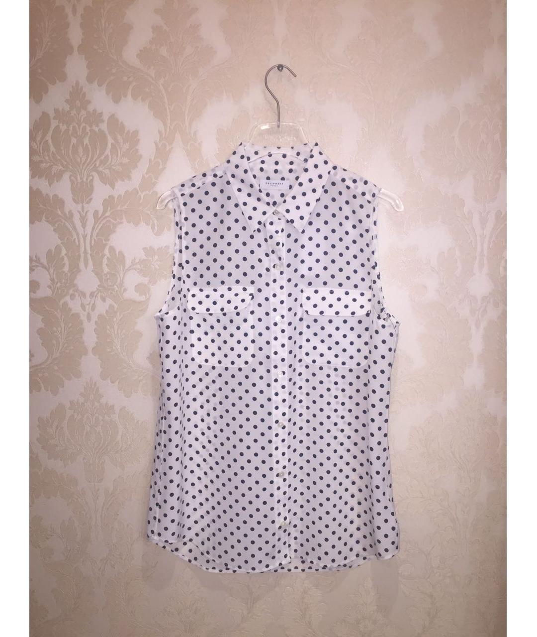 EQUIPMENT Белая шелковая блузы, фото 5