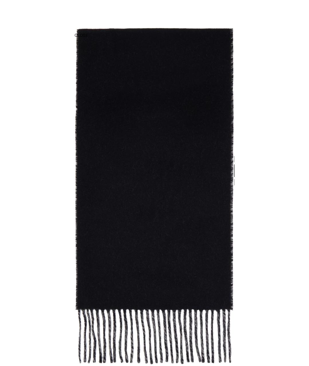 JACQUEMUS Черный шерстяной шарф, фото 2