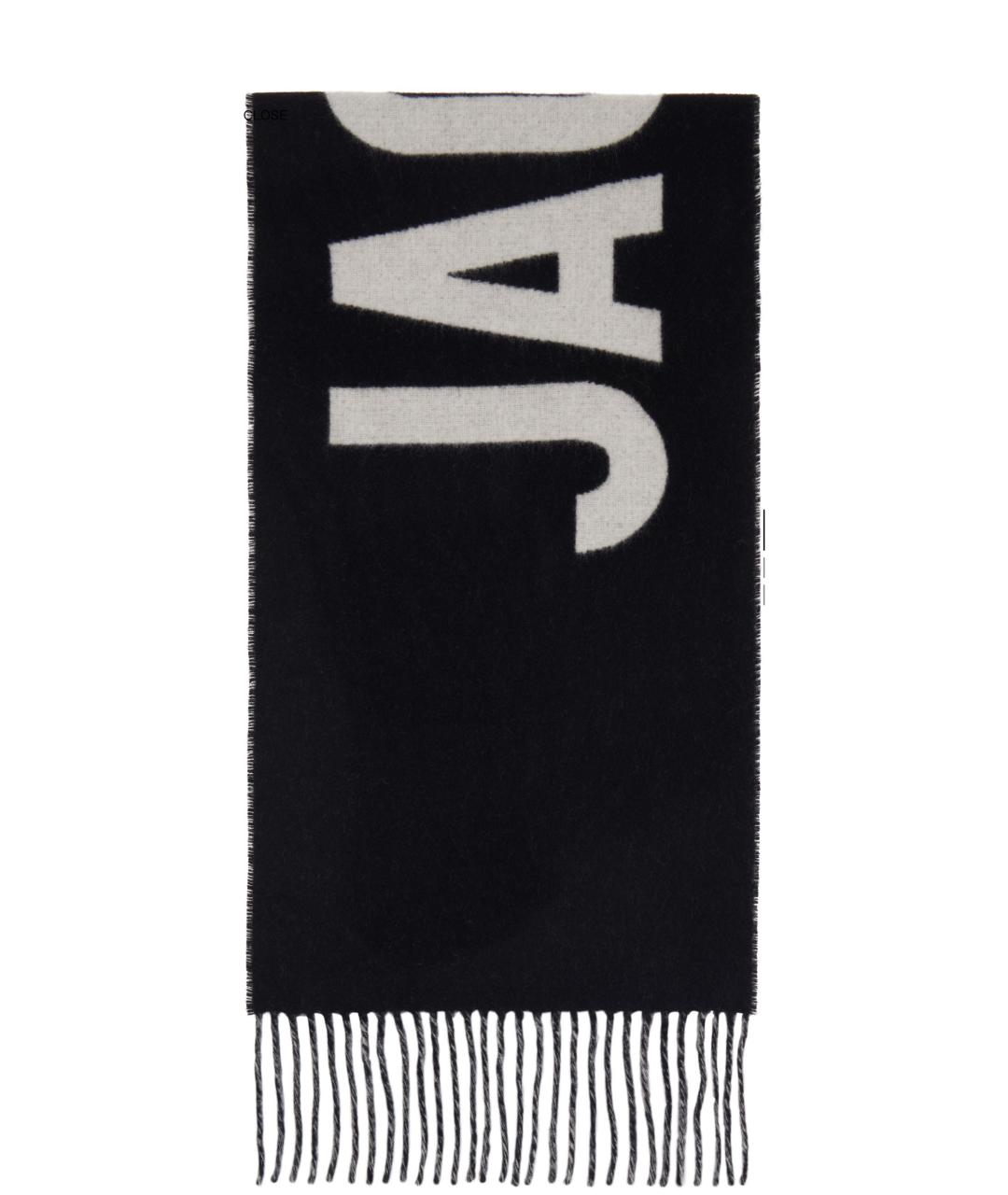 JACQUEMUS Черный шерстяной шарф, фото 1