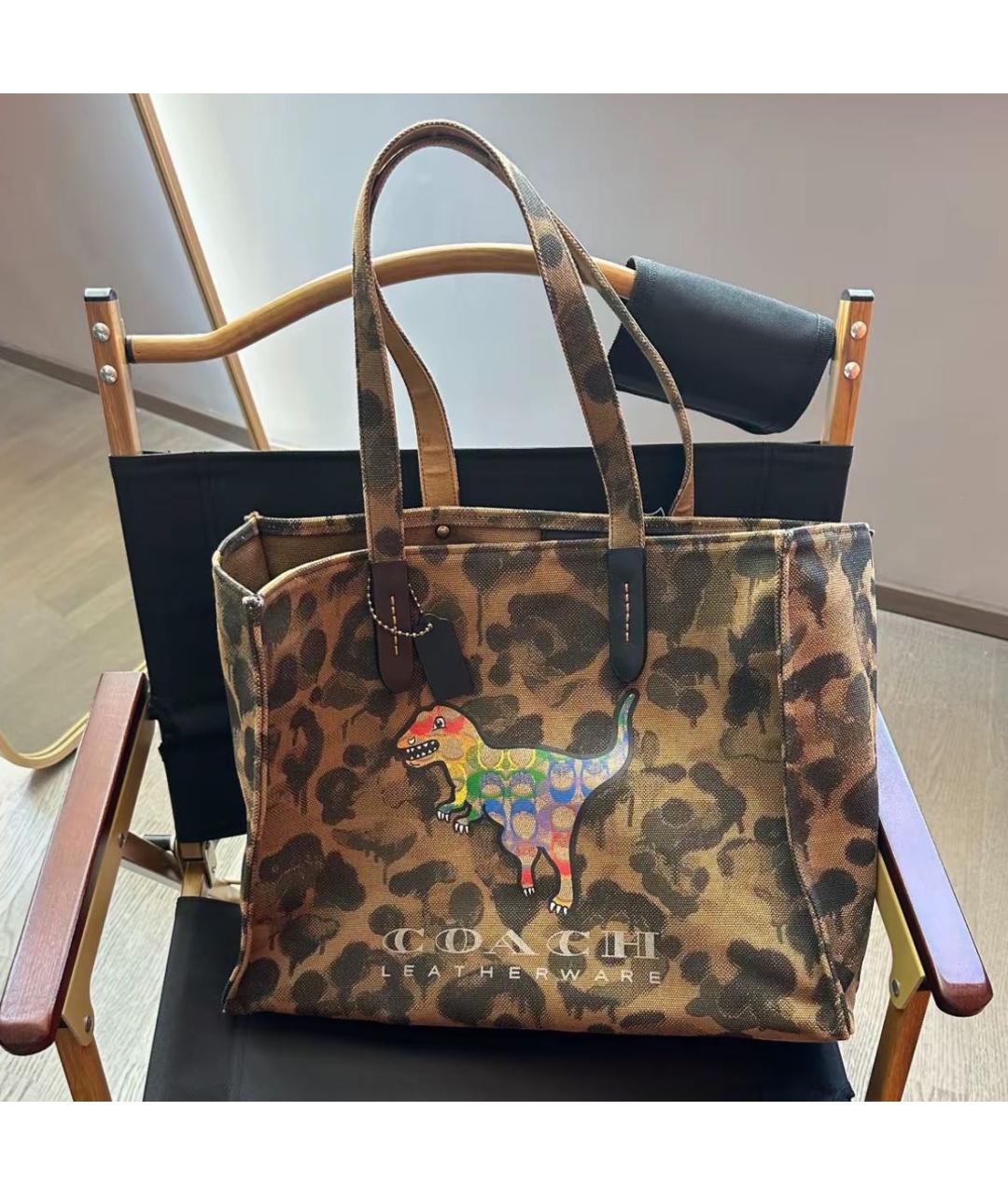 COACH Коричневая сумка тоут, фото 6