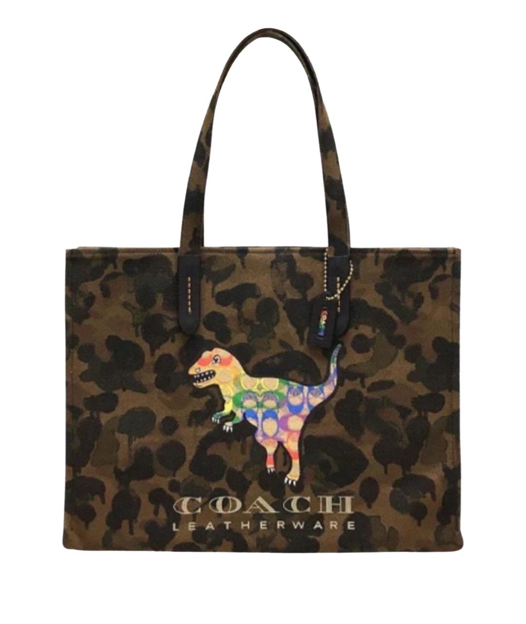 COACH Коричневая сумка тоут, фото 1