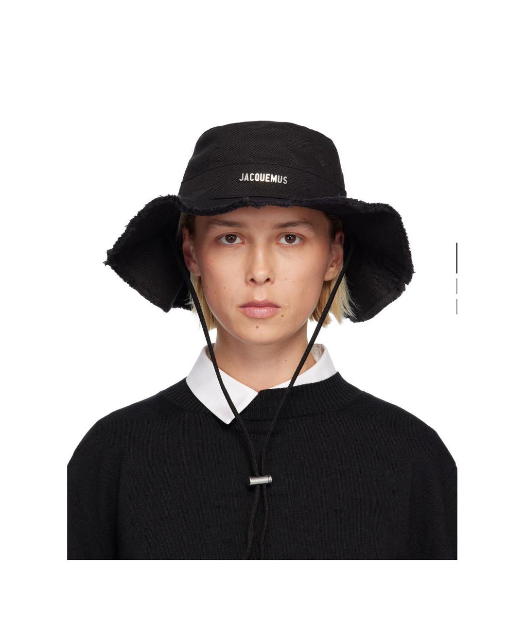 JACQUEMUS Черная хлопковая панама, фото 2