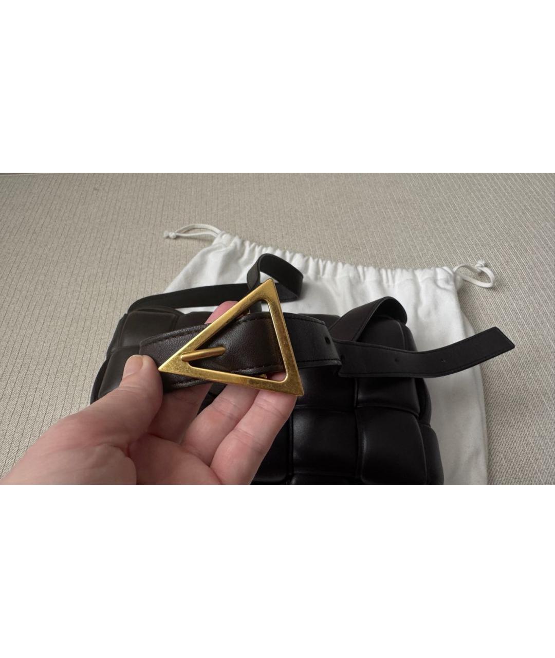 BOTTEGA VENETA Коричневая кожаная сумка через плечо, фото 3