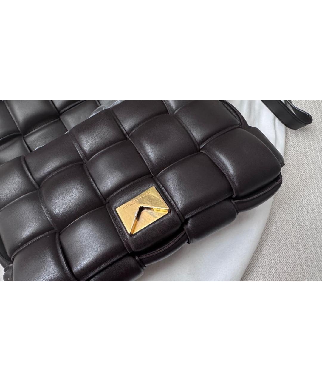 BOTTEGA VENETA Коричневая кожаная сумка через плечо, фото 5