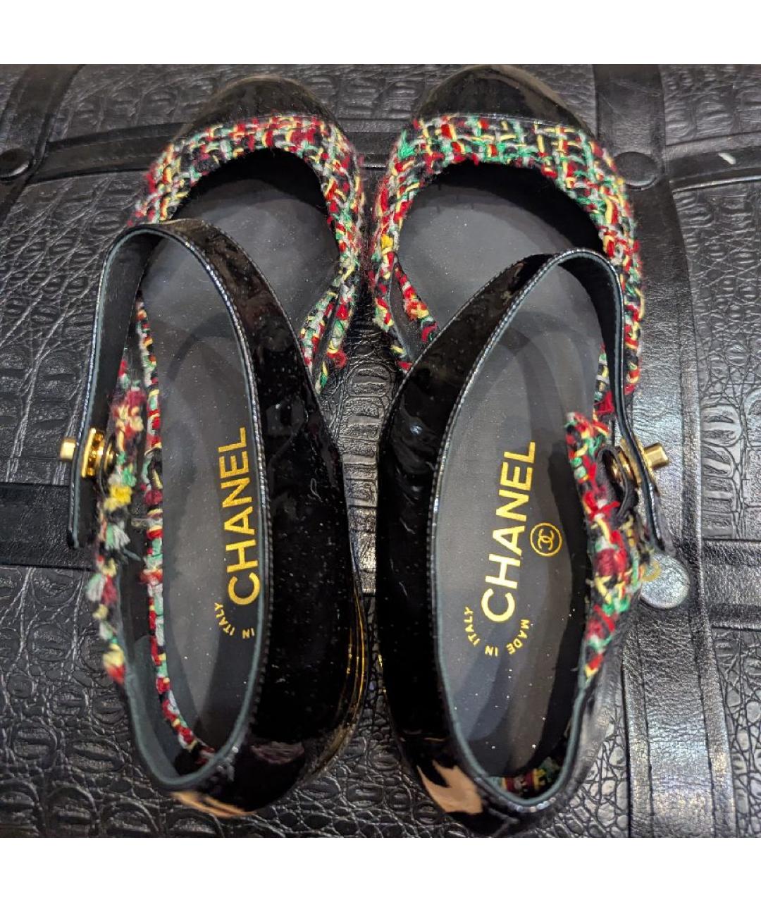 CHANEL Мульти текстильные балетки, фото 3