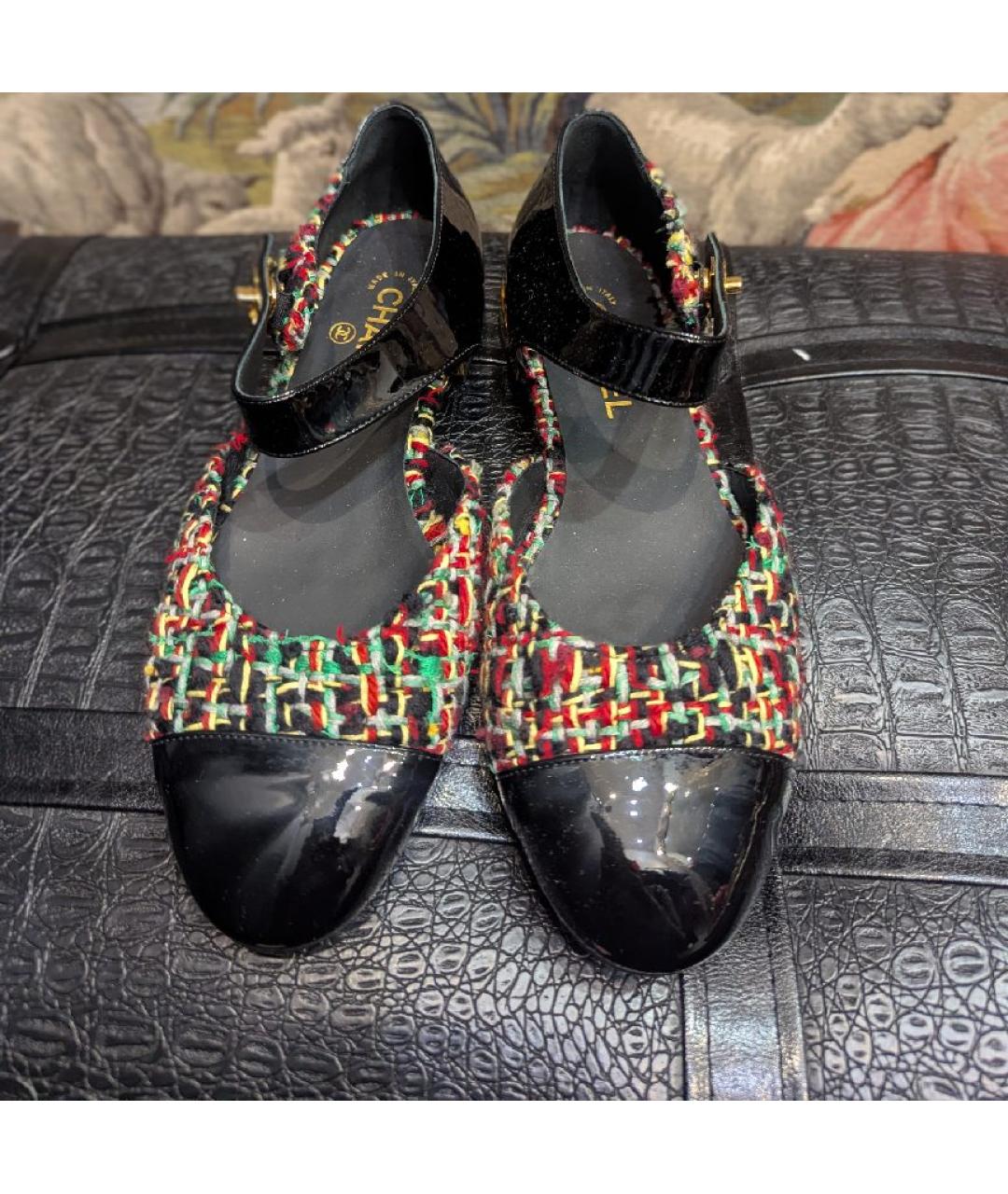 CHANEL Мульти текстильные балетки, фото 2