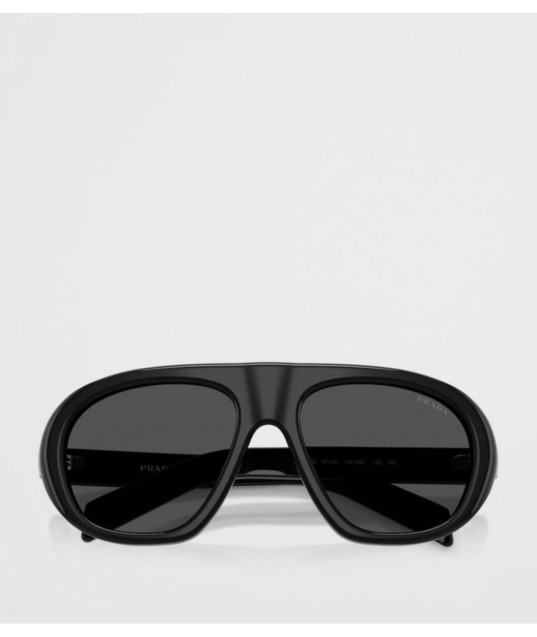PRADA Черные пластиковые солнцезащитные очки, фото 6