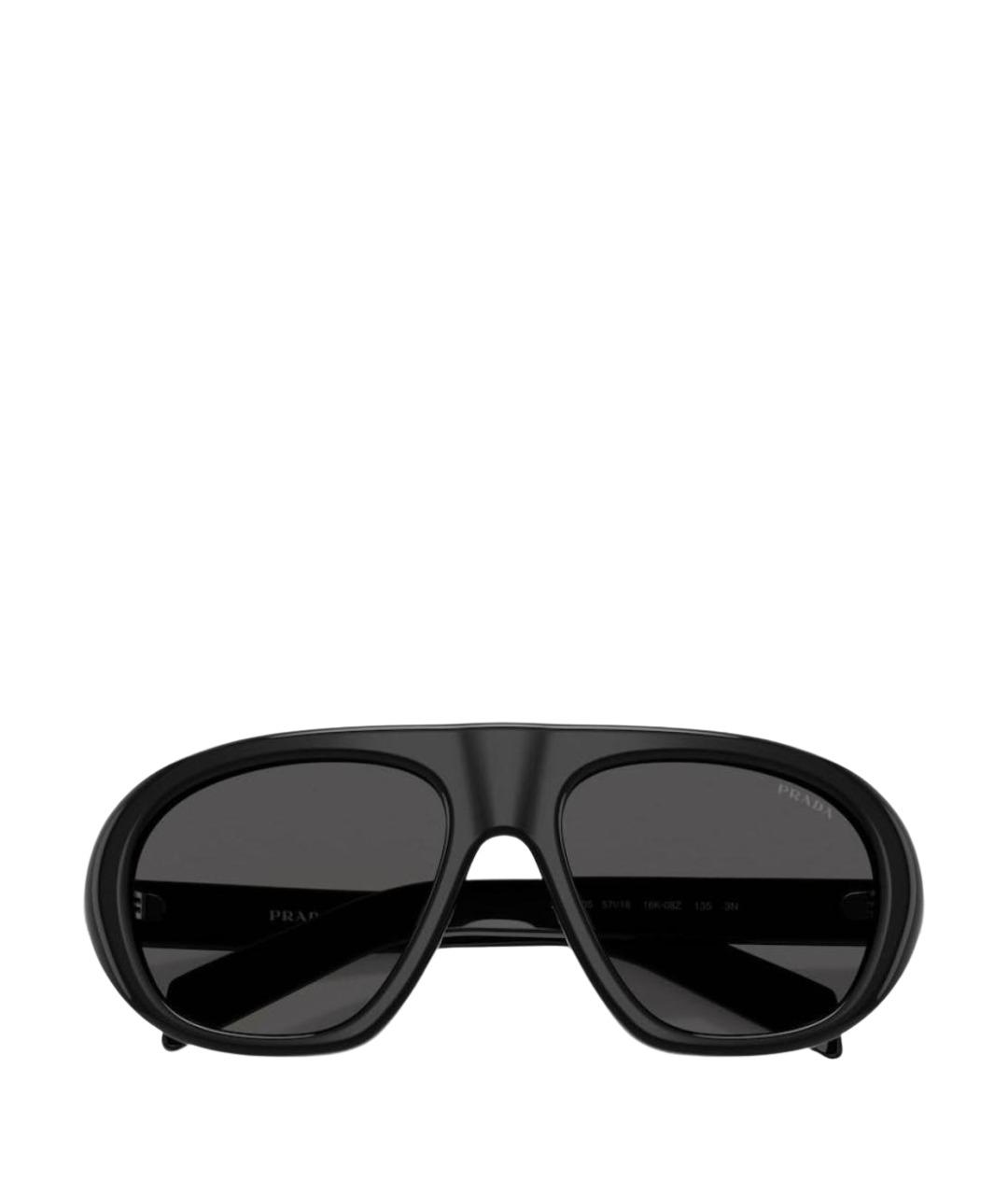 PRADA Черные пластиковые солнцезащитные очки, фото 1