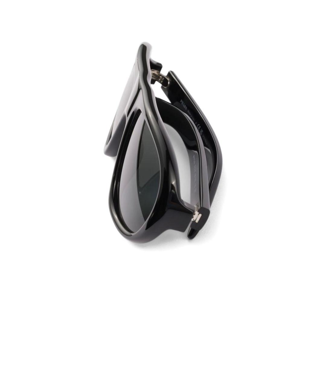 PRADA Черные пластиковые солнцезащитные очки, фото 5