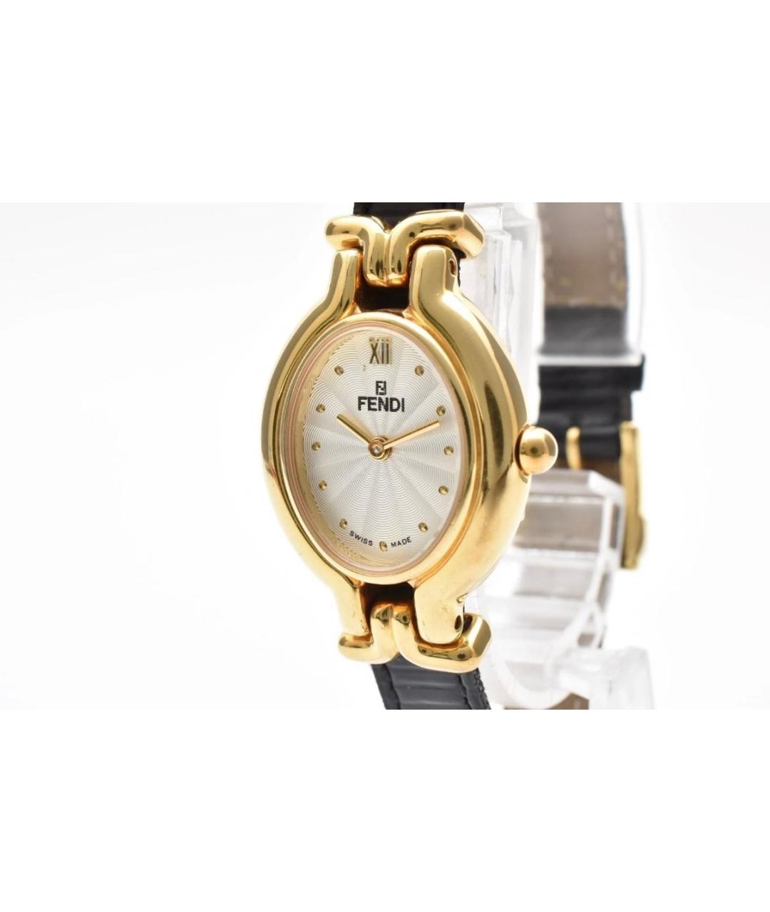FENDI Золотые позолоченные часы, фото 3