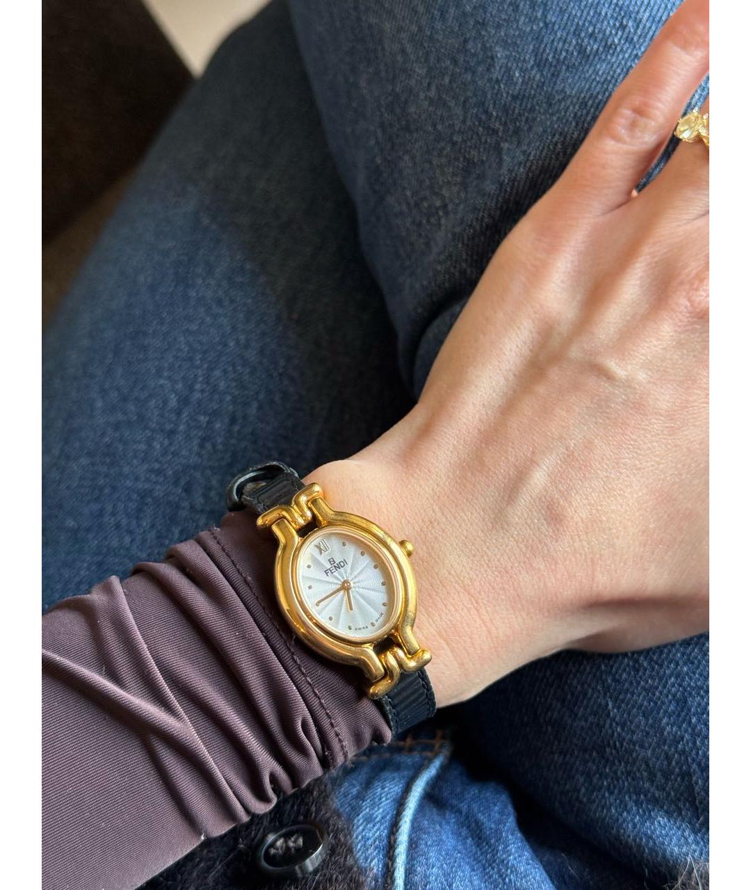 FENDI Золотые позолоченные часы, фото 7