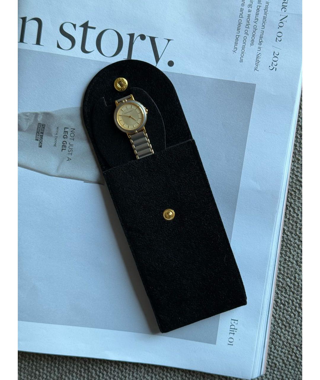 SAINT LAURENT Золотые стальные часы, фото 4