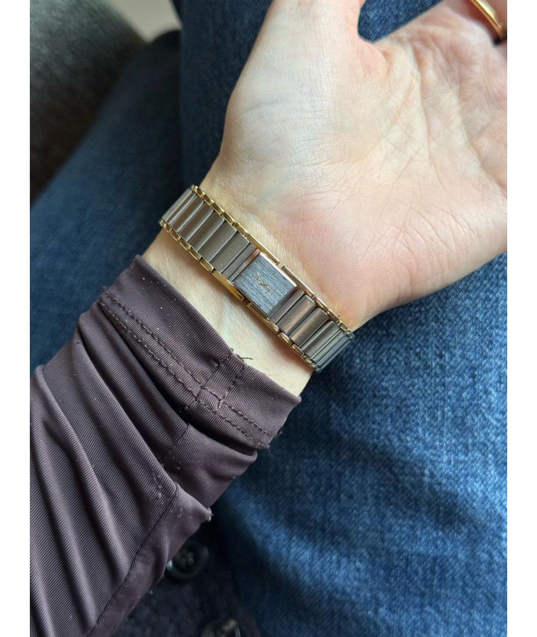 SAINT LAURENT Золотые стальные часы, фото 5