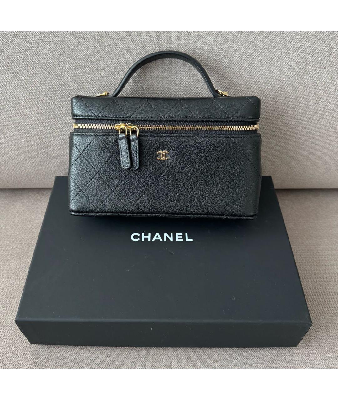 CHANEL Черная кожаная сумка через плечо, фото 2