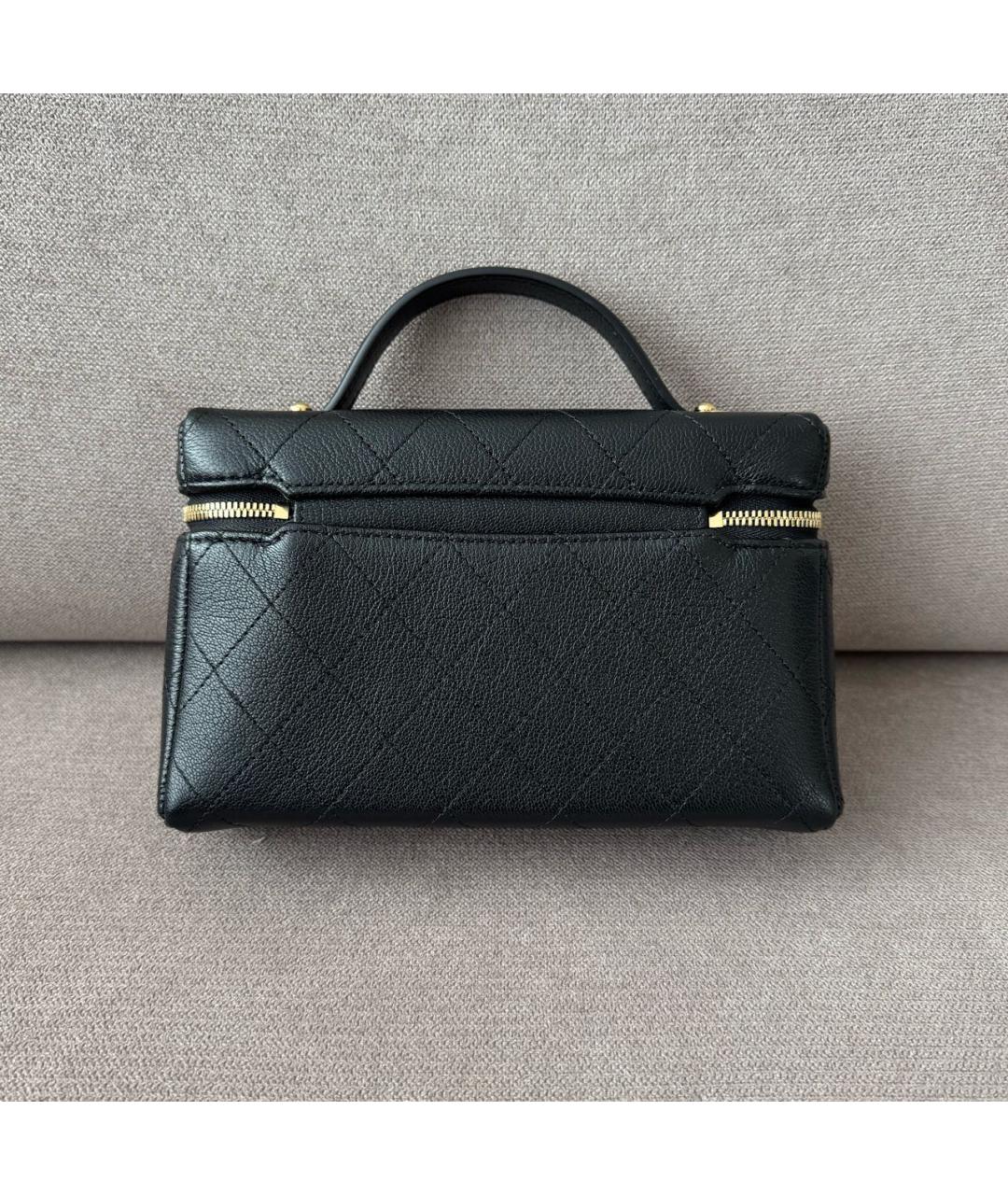 CHANEL Черная кожаная сумка через плечо, фото 3