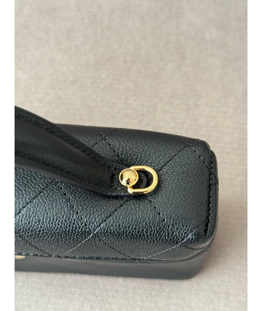 CHANEL Черная кожаная сумка через плечо, фото 6