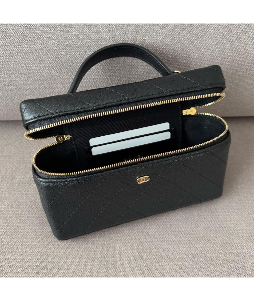 CHANEL Черная кожаная сумка через плечо, фото 5