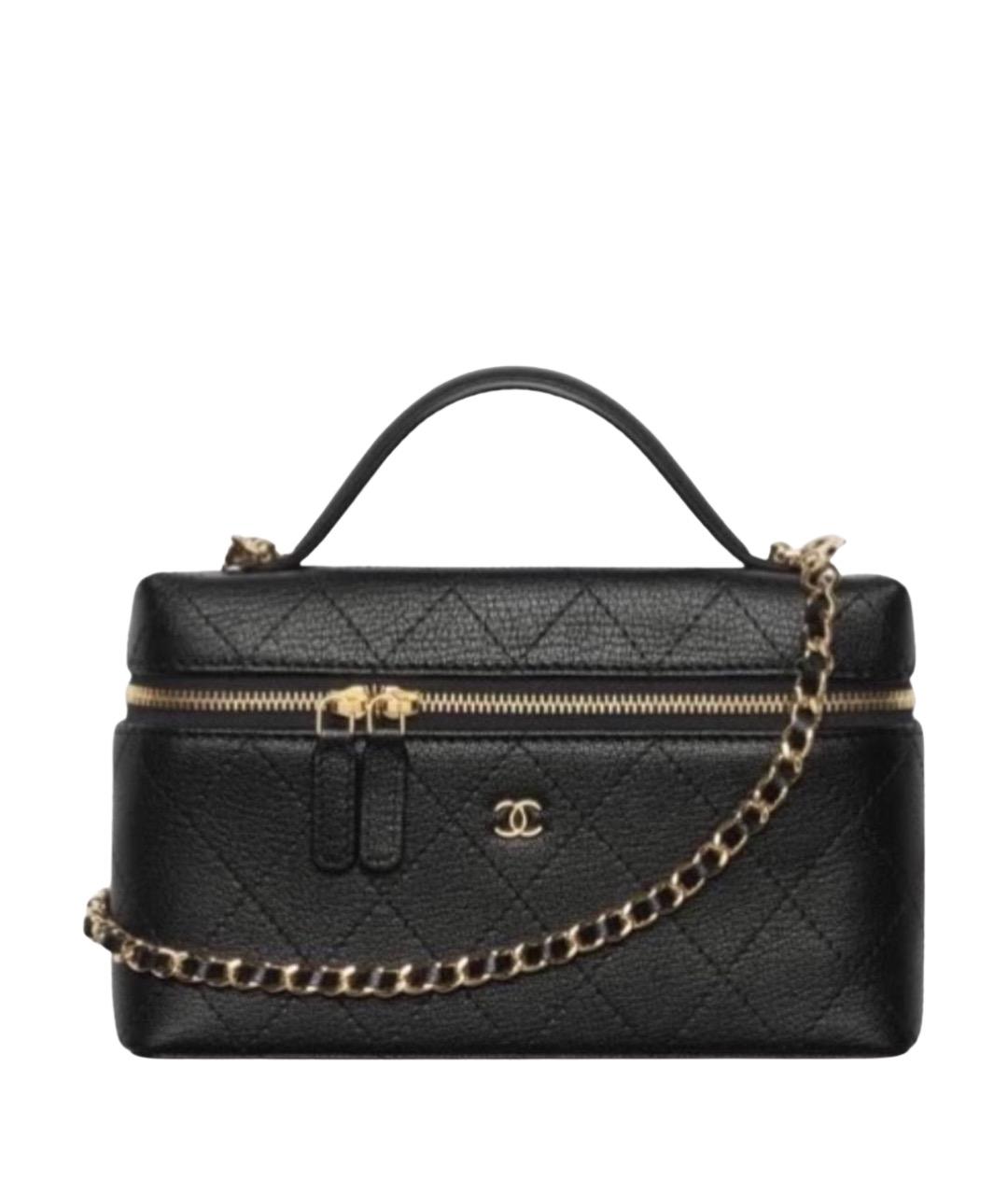 CHANEL Черная кожаная сумка через плечо, фото 1