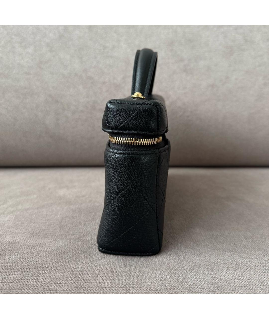 CHANEL Черная кожаная сумка через плечо, фото 4