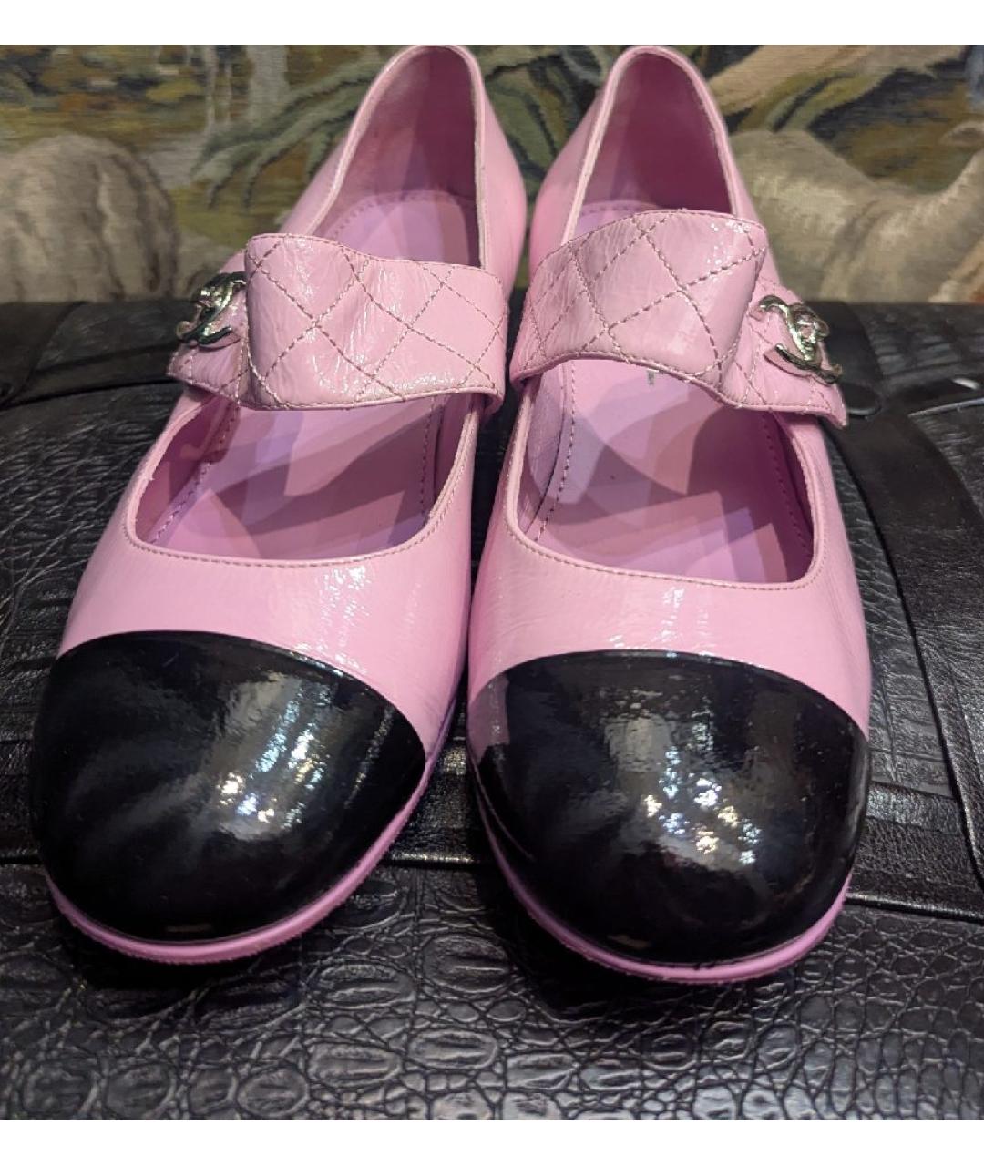 CHANEL Розовые кожаные туфли, фото 3