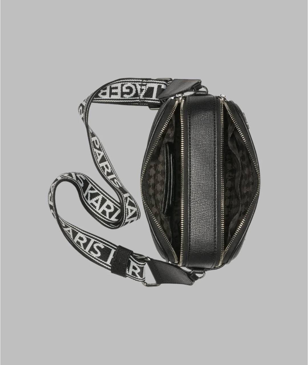 KARL LAGERFELD Черная сумка через плечо из искусственной кожи, фото 3
