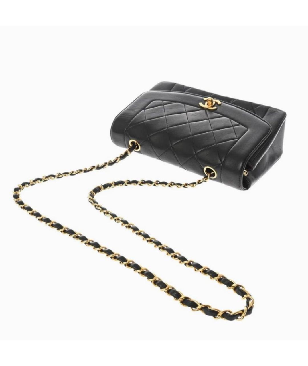 CHANEL Черная кожаная сумка через плечо, фото 3