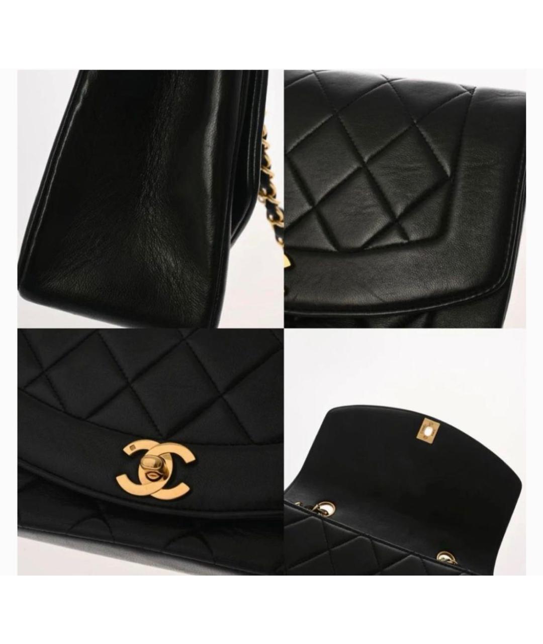 CHANEL Черная кожаная сумка через плечо, фото 6