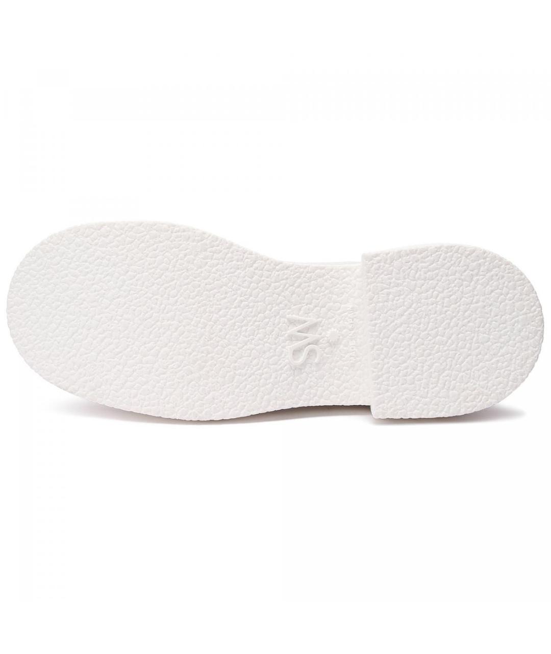 STUART WEITZMAN Белые кожаные полусапоги, фото 6