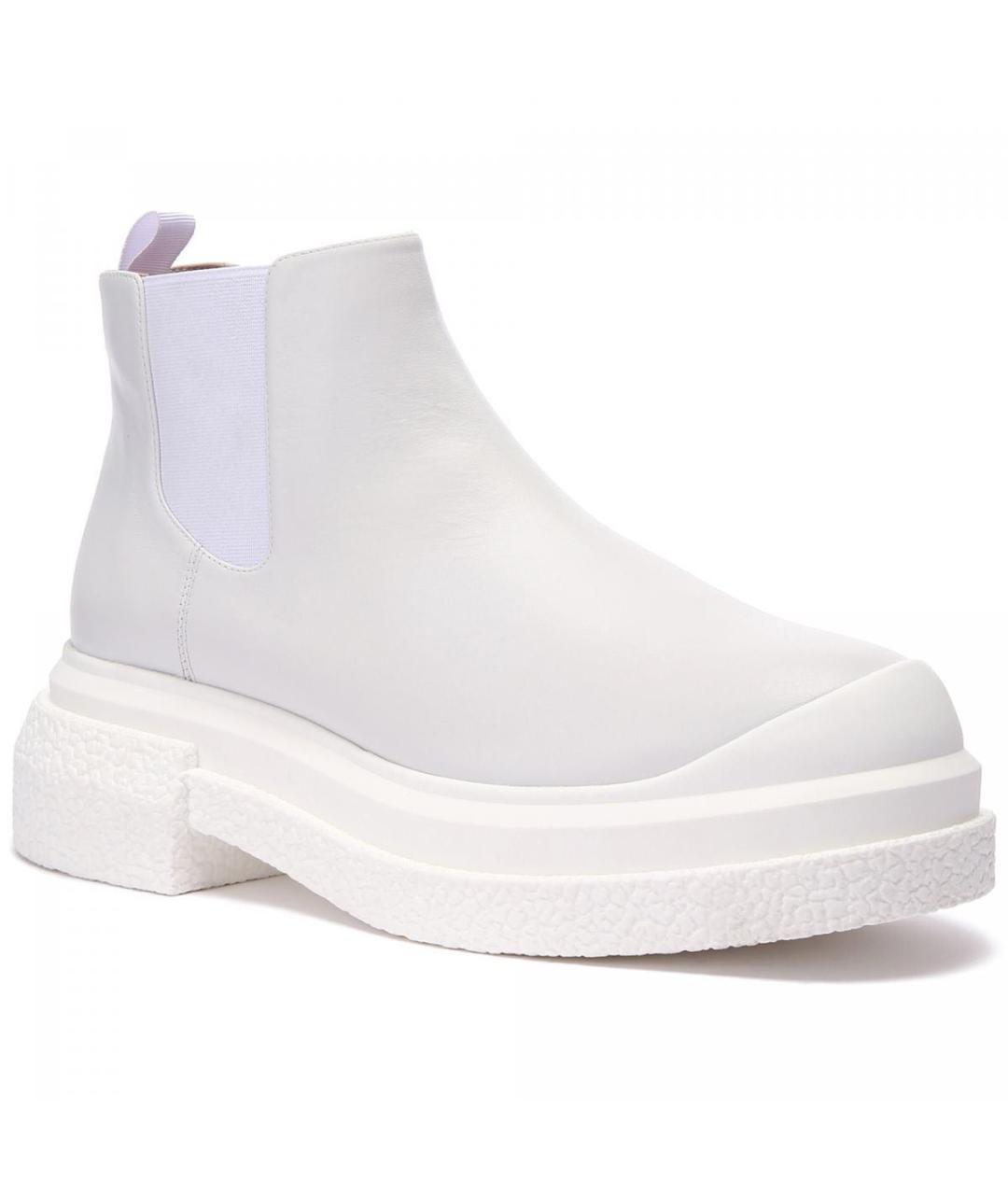 STUART WEITZMAN Белые кожаные полусапоги, фото 2