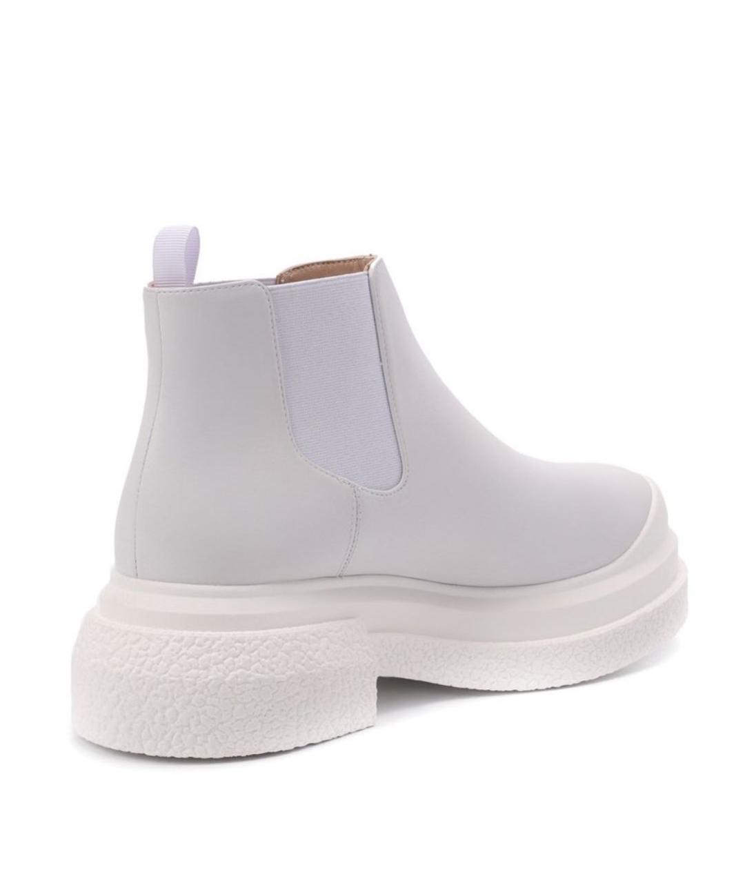 STUART WEITZMAN Белые кожаные полусапоги, фото 4