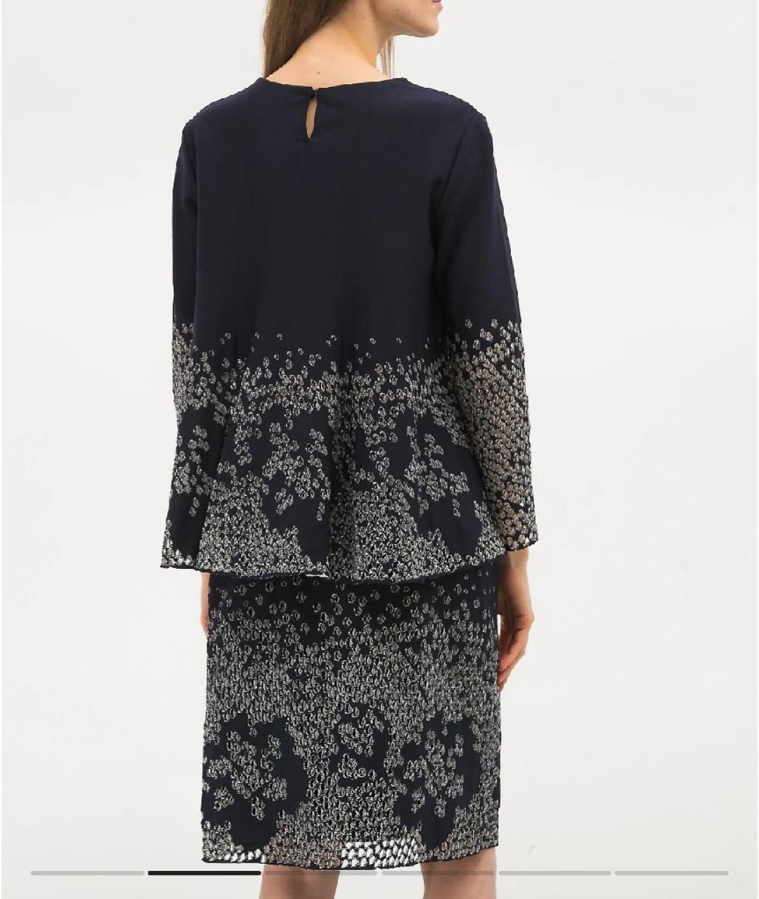 CHRISTIAN DIOR Темно-синий хлопковый костюм с юбками, фото 8