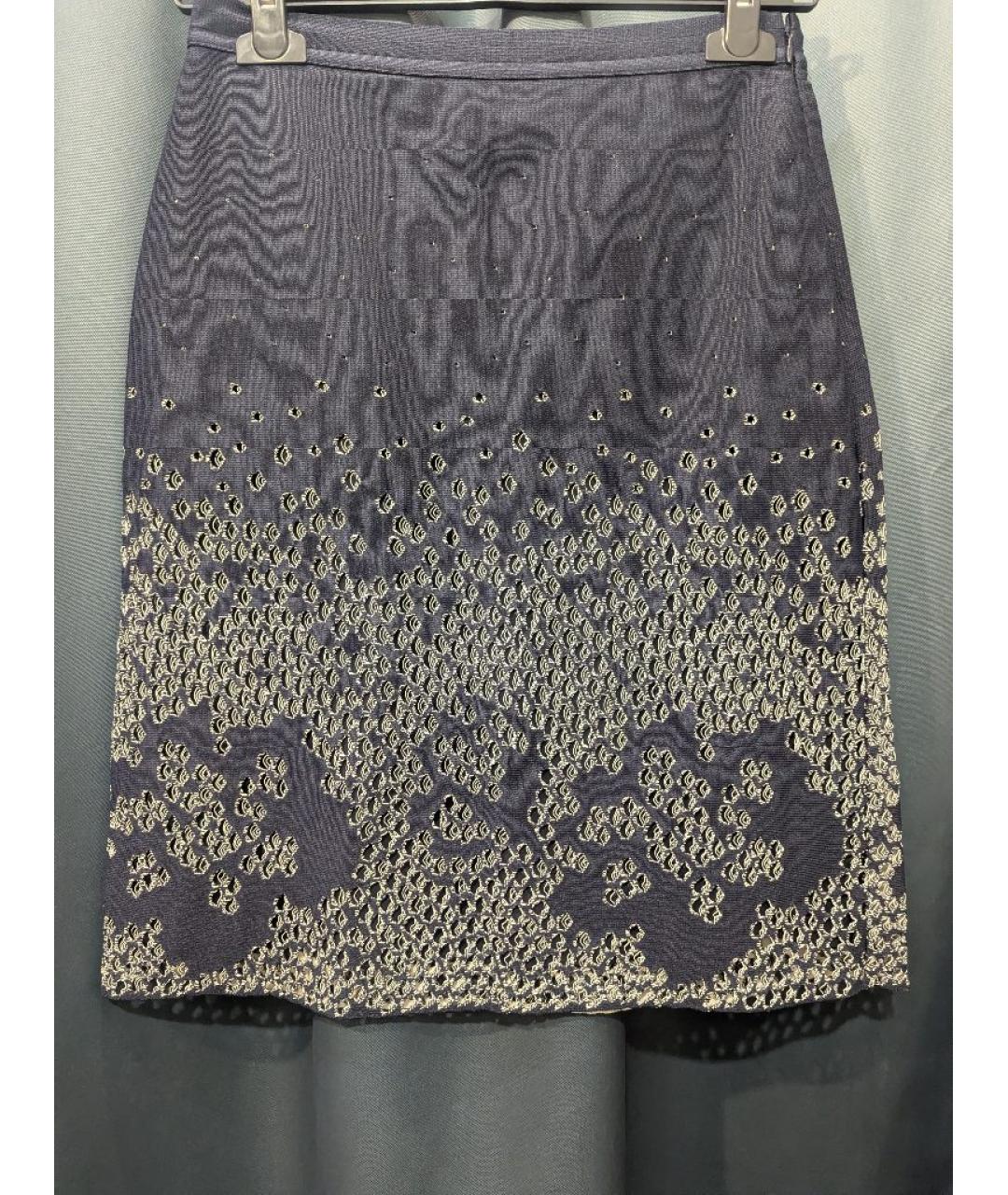 CHRISTIAN DIOR Темно-синий хлопковый костюм с юбками, фото 2