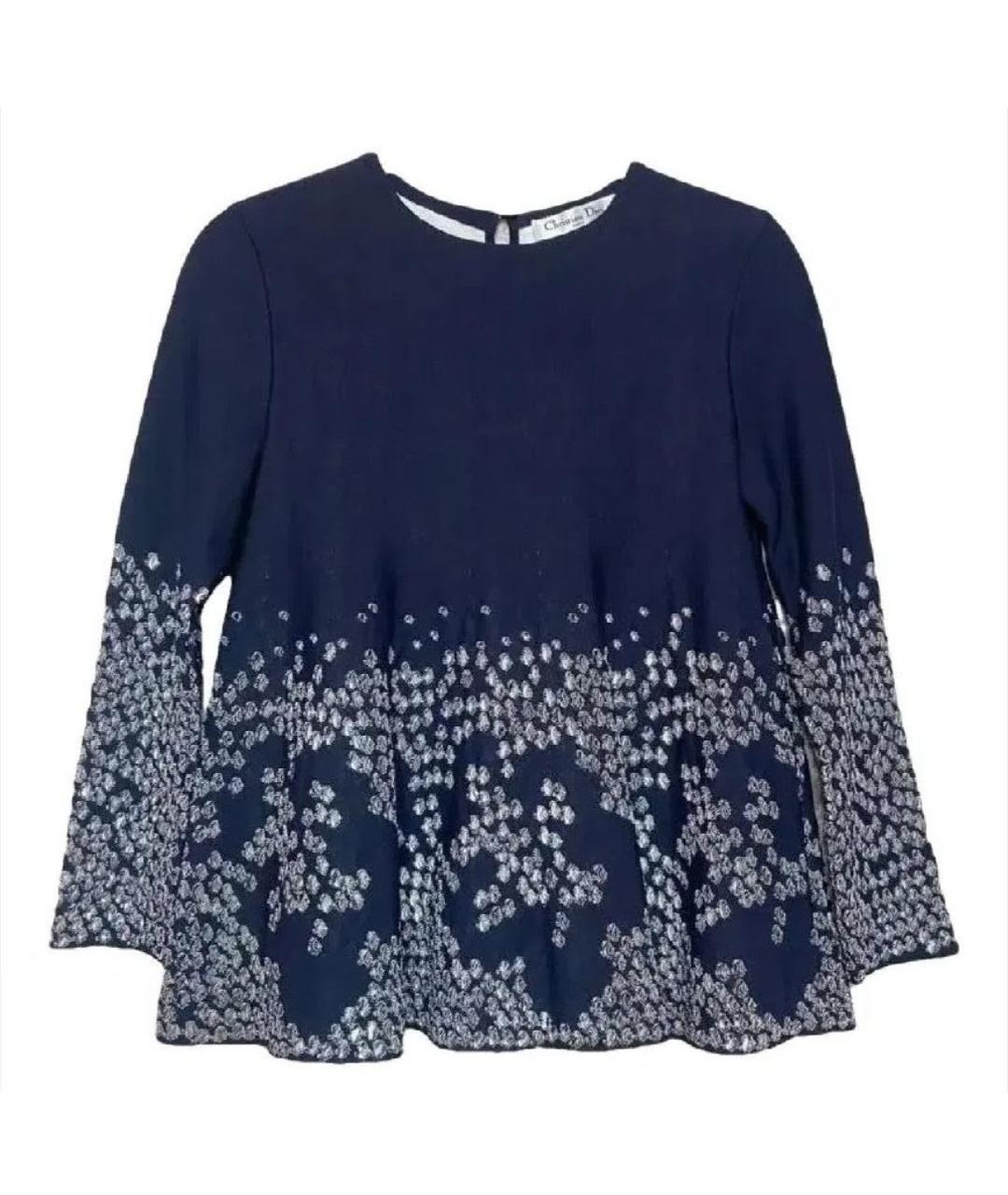 CHRISTIAN DIOR Темно-синий хлопковый костюм с юбками, фото 10