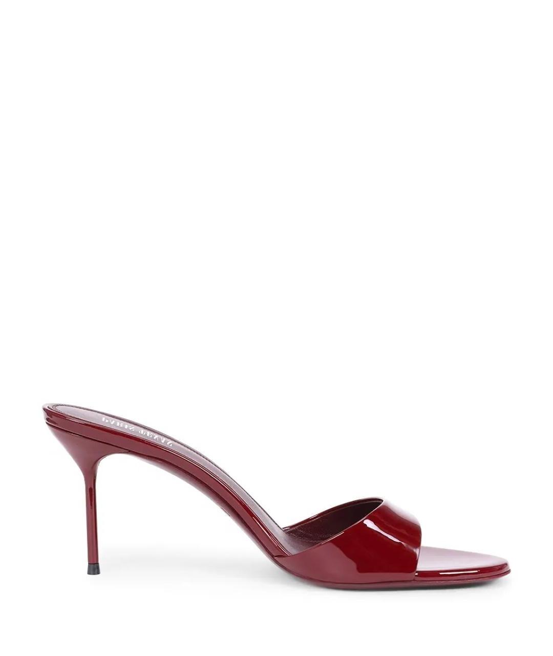 PARIS TEXAS Бордовые мюли из лакированной кожи, фото 1