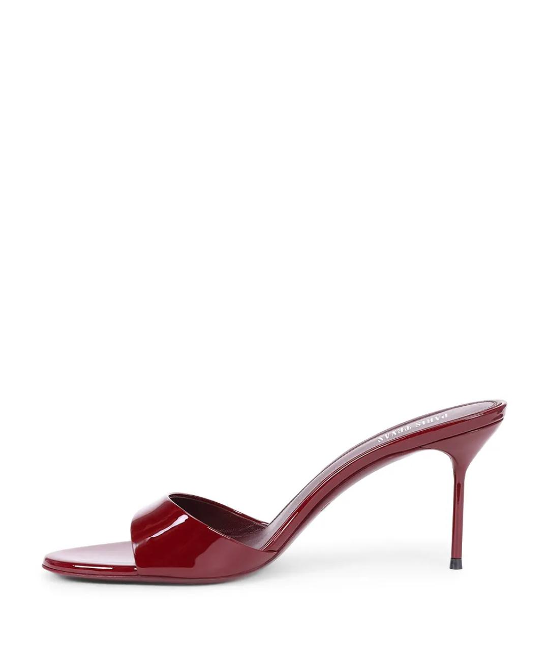 PARIS TEXAS Бордовые мюли из лакированной кожи, фото 5