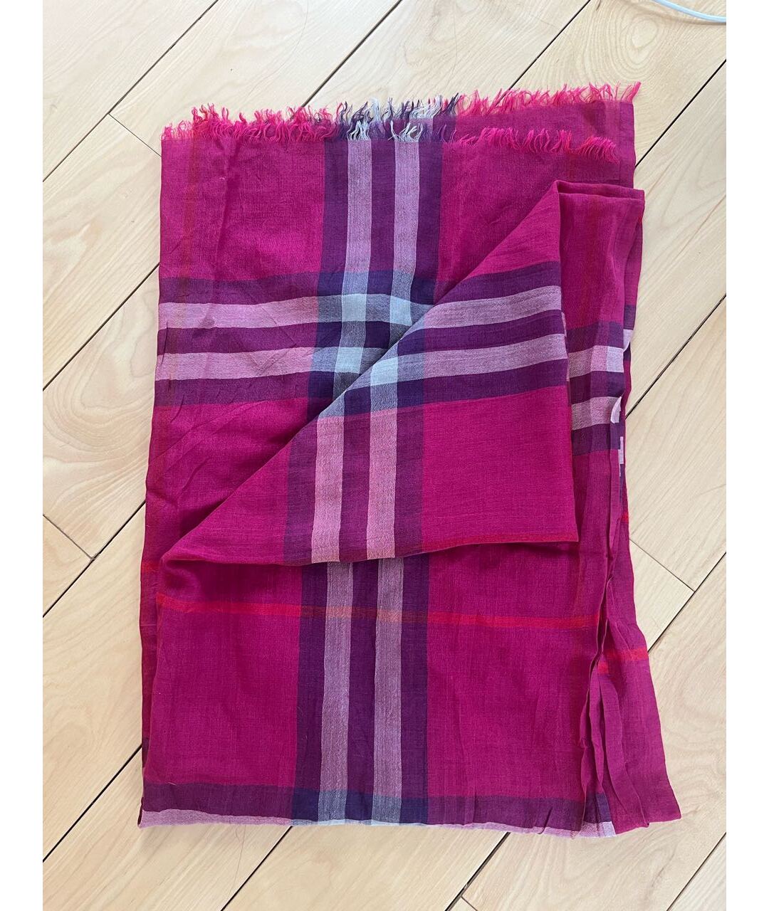 BURBERRY Розовый шарф, фото 5