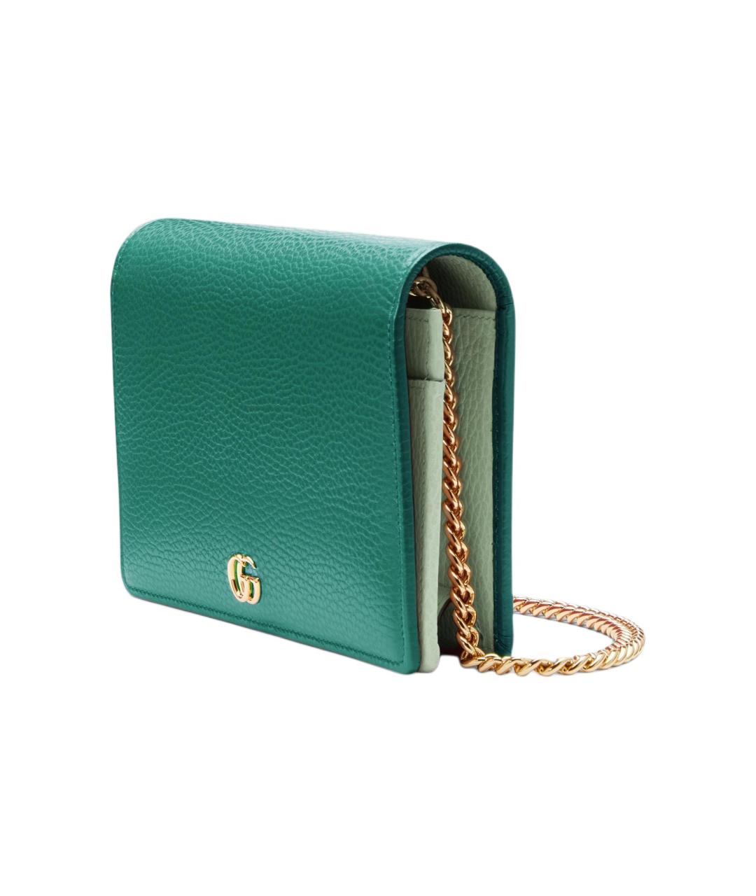 GUCCI Зеленая кожаная сумка через плечо, фото 2
