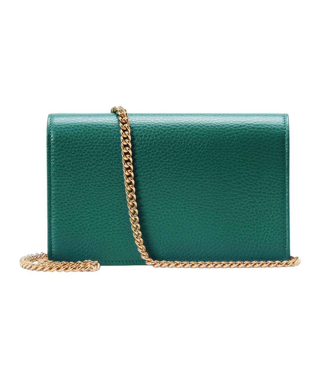 GUCCI Зеленая кожаная сумка через плечо, фото 4