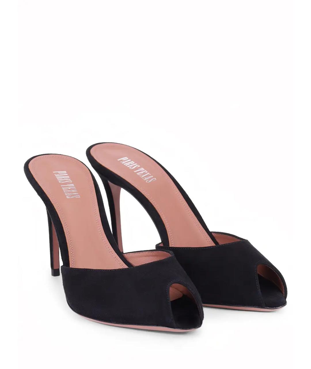 PARIS TEXAS Черные замшевые мюли, фото 2