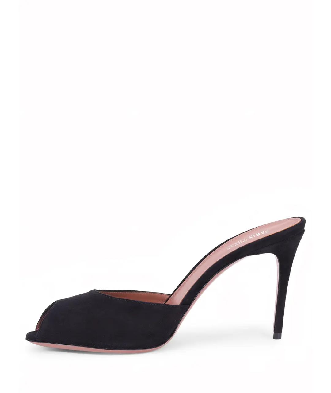 PARIS TEXAS Черные замшевые мюли, фото 3