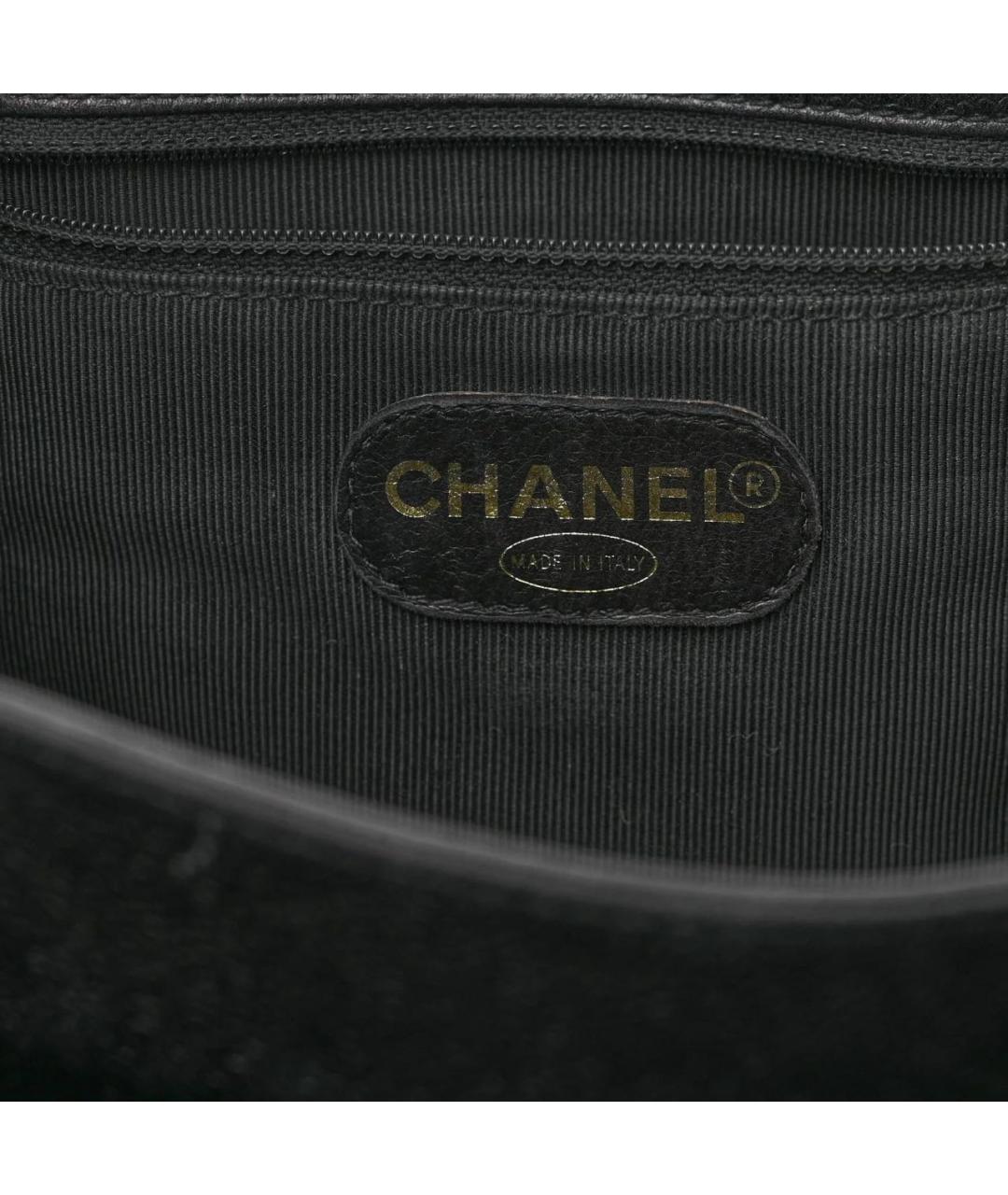 CHANEL Черная кожаная сумка тоут, фото 6